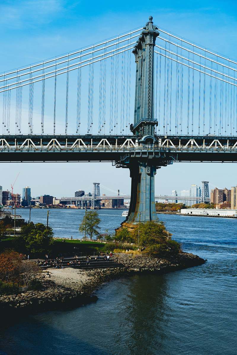 manhattan bridge photo of concrete bridge near cities new york